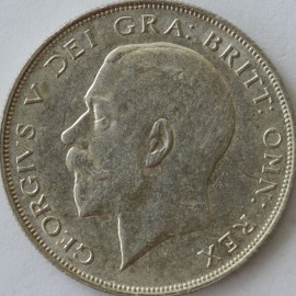 HALF CROWNS 1922  GEORGE V SCARCE - TINY EDGE KNOCK UNC LUS 