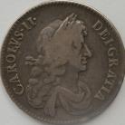 HALF CROWNS 1670  CHARLES II 3RD BUST V.SECUNDO GF/NVF