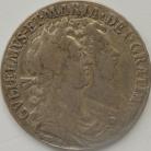 HALF CROWNS 1689  WILLIAM & MARY 1ST BUST 1ST SHIELD FROSTED PEARLS ESC 505 NVF