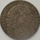 HALF CROWNS 1689  WILLIAM & MARY 1ST BUST 1ST SHIELD PEARLS NO FROSTING ESC 507 NVF