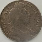 HALF CROWNS 1696 B WILLIAM III BRISTOL 1ST BUST LARGE SHIELDS EARLY HARP OCTAVO ESC524 FROM RUSTY DIES GF