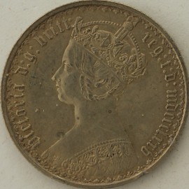 FLORINS 1875  VICTORIA DIE NO 86 8 IN DIE NUMBER OVER 8 EDGE KNOCKS EF 
