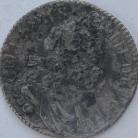 SHILLINGS 1699  WILLIAM III 4TH BUST FLAMING HAIR RARE - PATCHY TONING GF