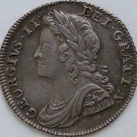 SIXPENCES 1739  GEORGE II O OVER R IN GEORGIVS EXTREMELY RARE GVF