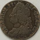 SHILLINGS 1743  GEORGE II ROSES GVF