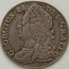 SHILLINGS 1743  GEORGE II ROSES 43 OVER 41 GVF
