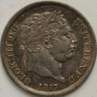 SHILLINGS 1817  GEORGE III RRIT ERROR RARE NEF