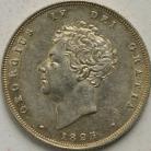 SHILLINGS 1825  GEORGE IV 2ND HEAD 3RD REVERSE GEF