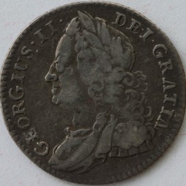 SIXPENCES 1745  GEORGE II ROSES  NVF