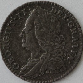 SIXPENCES 1750  GEORGE II  VF