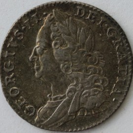 SIXPENCES 1757  GEORGE II  NEF