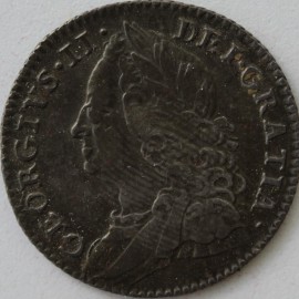 SIXPENCES 1758  GEORGE II  GVF