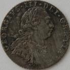 SIXPENCES 1787  GEORGE III NO HEARTS NEF