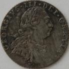 SIXPENCES 1787  GEORGE III NO HEARTS NEF