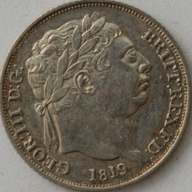 SIXPENCES 1819  GEORGE III  EF