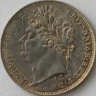 SIXPENCES 1825  GEORGE IV 1ST HEAD 2ND REVERSE NEF