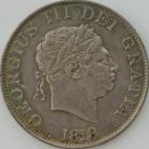 HALF CROWNS 1818  GEORGE III GVF