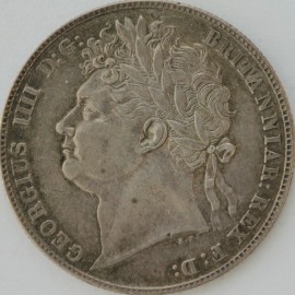 HALF CROWNS 1820  GEORGE IV LAUREATE HEAD  NEF