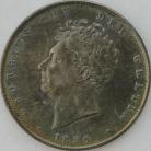 HALF CROWNS 1826  GEORGE IV BARE HEAD 3RD REV SMALL SCRATCH ON CHEEK VF/GVF