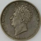 HALF CROWNS 1826  GEORGE IV BARE HEAD 3RD REVERSE NVF/GVF