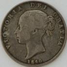 HALF CROWNS 1846  VICTORIA SCARCE GF 