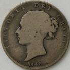 HALF CROWNS 1848  VICTORIA VERY SCARCE F