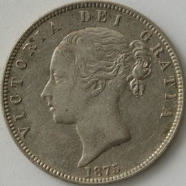 HALF CROWNS 1875  VICTORIA SCARCE GEF