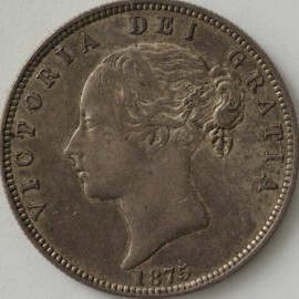 HALF CROWNS 1875  VICTORIA  NEF