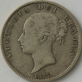 HALF CROWNS 1875  VICTORIA  NVF