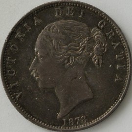 HALF CROWNS 1878  VICTORIA SCARCE - TINY EDGE KNOCKS     GEF 