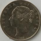 HALF CROWNS 1884  VICTORIA CLEANED GEF