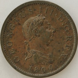 PENNIES 1806  GEORGE III WITH INCUSE CURL GEF