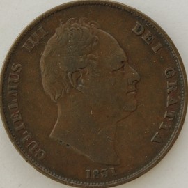 PENNIES 1831  WILLIAM IV .W.W SCARCE F/NF