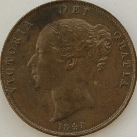 PENNIES 1841  VICTORIA NO COLON AFTER REG GEF