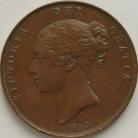 PENNIES 1853  VICTORIA ORN TRIDENT NEF