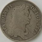 CROWNS 1671  CHARLES II 3RD BUST V TERTIO GF