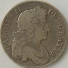 CROWNS 1677  CHARLES II 3RD BUST VICESIMO NONO GF