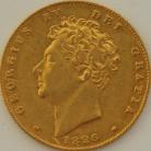 HALF SOVEREIGNS 1826  GEORGE IV GEORGE IV GVF