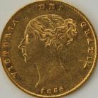 HALF SOVEREIGNS 1856  VICTORIA VICTORIA SCARCE FINE SCRATCHES ON OBVERSE GVF