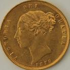 HALF SOVEREIGNS 1878  VICTORIA DIE NO 54 EF