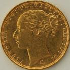 SOVEREIGNS 1879  VICTORIA MELBOURNE ST GEORGE NEF