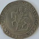 CHARLES I 1642  CHARLES I  CROWN OXFORD MINT SHREWSBURY HORSEMAN DECLARATION IN TWO LINES REVERSE THREE OXFORD PLUMES SCARCE NEF