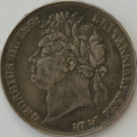 CROWNS 1821  GEORGE IV SECUNDO GVF