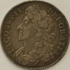 HALF CROWNS 1685  JAMES II 1ST BUST PRIMO SCARCE VF/NVF