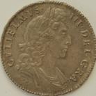 HALF CROWNS 1698  WILLIAM III 1ST BUST LARGE SHIELDS DECIMO ESC 554 GEF/UNC