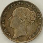 SHILLINGS 1866  VICTORIA DIE NUMBER 46 SCARCE GEF