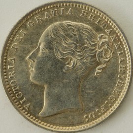 THREEPENCES SILVER 1881  VICTORIA  NEF