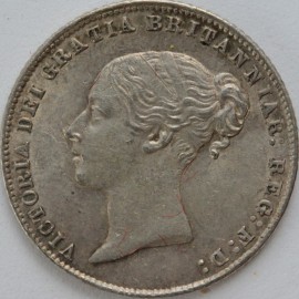 SIXPENCES 1865  VICTORIA DIE NO 22 GEF