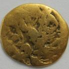 HAMMERED GOLD 150BC -50BC Celtic AMBIANI QUARTER STATER HEAD AND HORSE. F