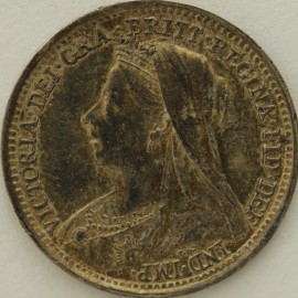 THREEPENCES SILVER 1897  VICTORIA  UNC T 